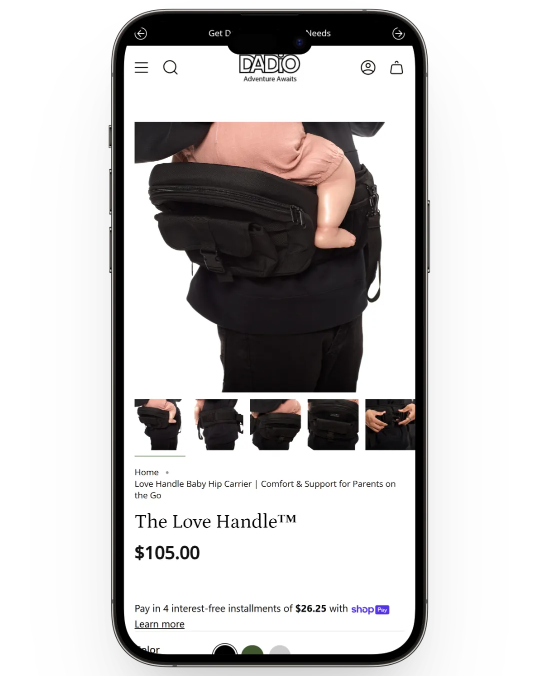 Shoplazza storefront on mobile