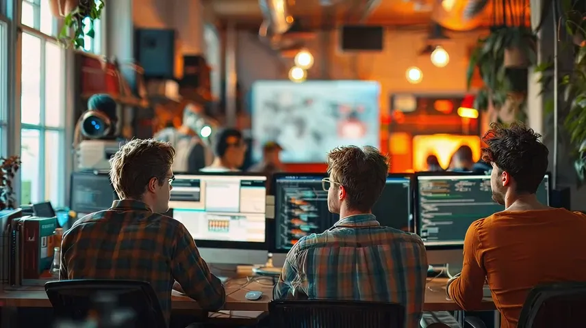 Team collaborating on automation workflow